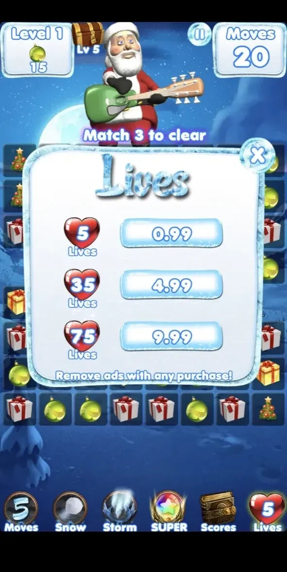 Holiday Games and Puzzles paywall screen