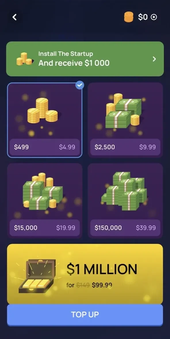 Hollywood Vibes paywall screen
