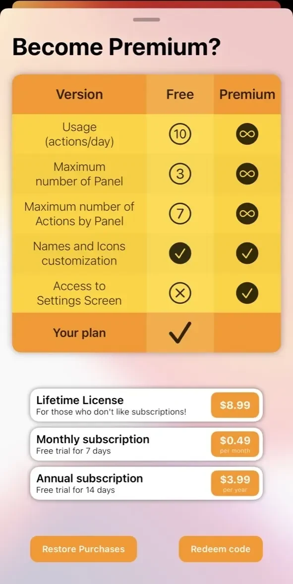 Home Widget paywall screen