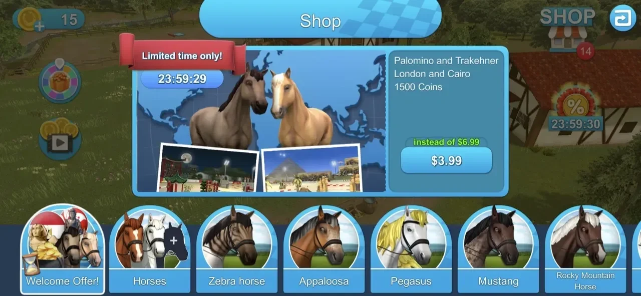 Horse World paywall screen