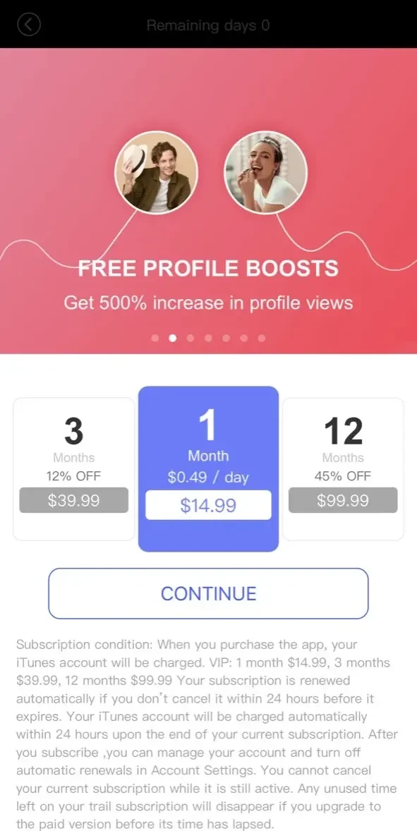 Hot paywall screen