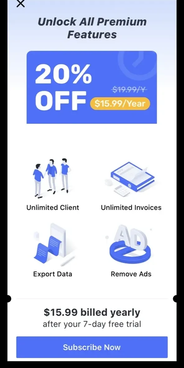 Hours Keeper paywall screen