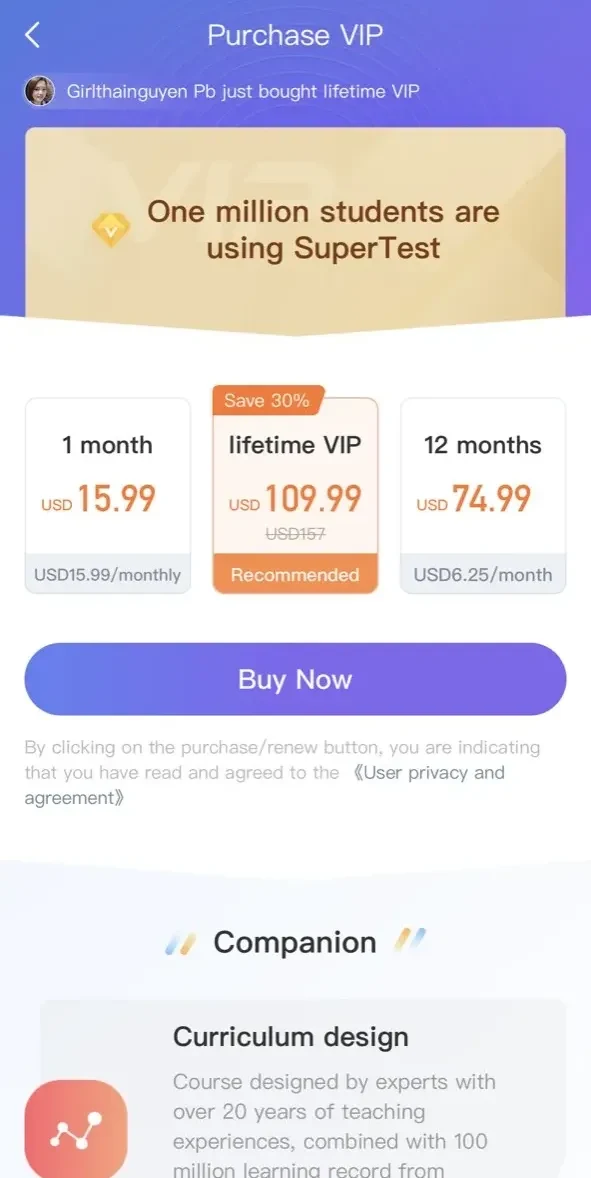 HSK Study and Exam paywall screen