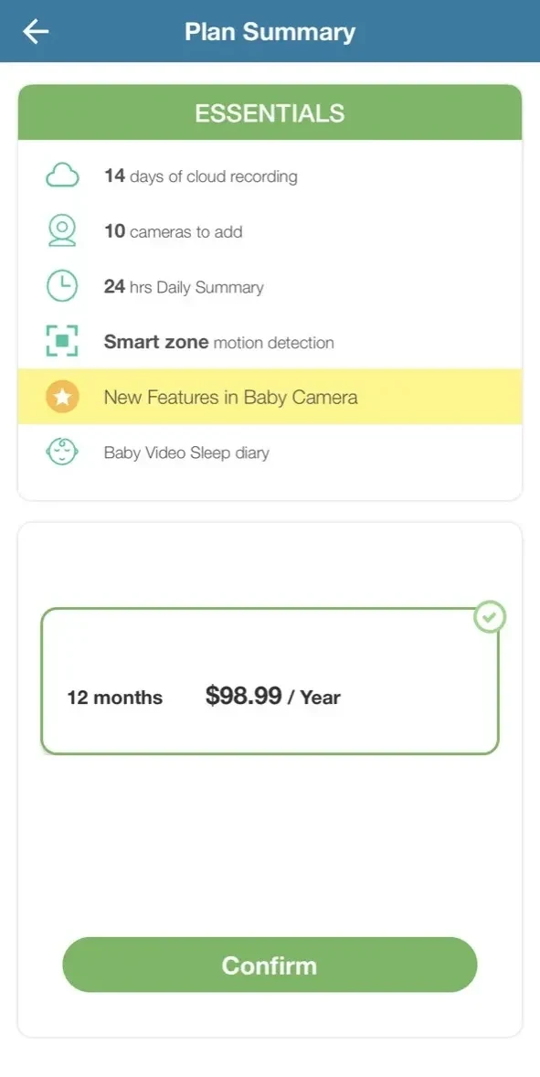 Hubble Connected paywall screen