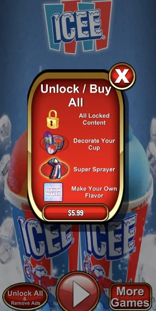 ICEE Maker paywall screen