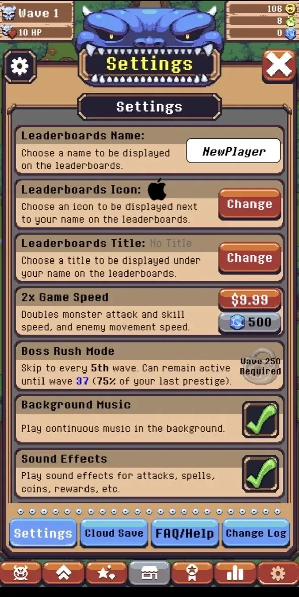 Idle Monster TD paywall screen