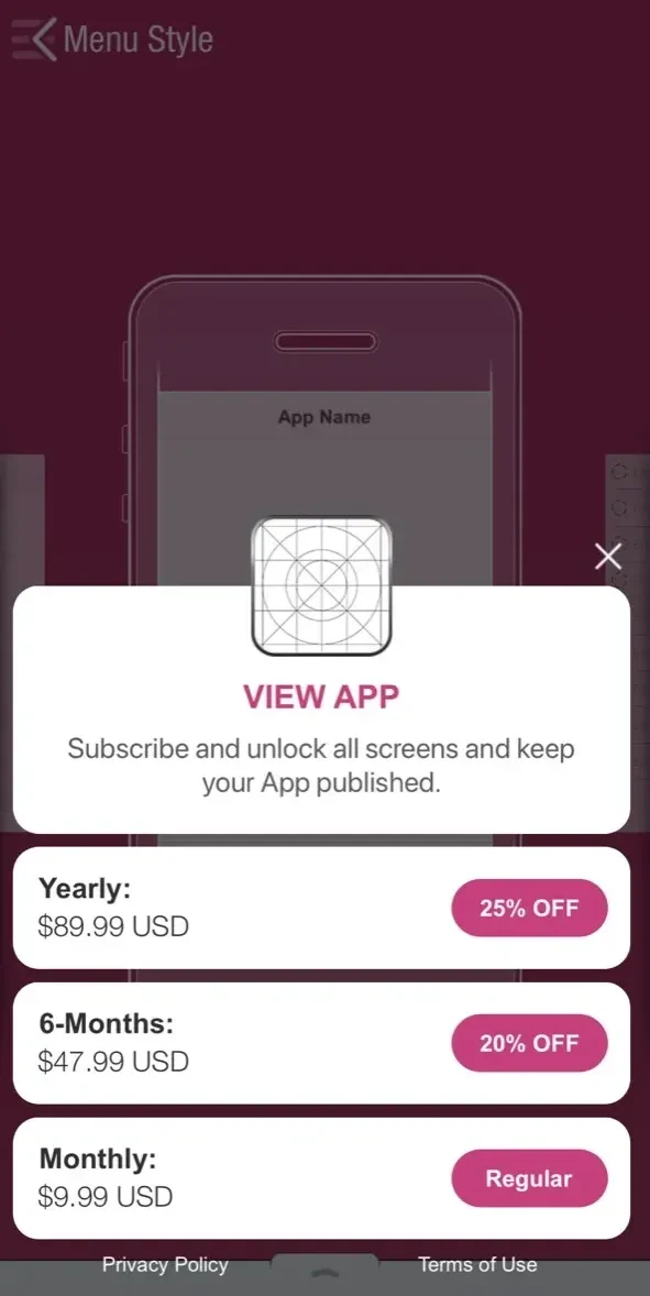 iGenapps paywall screen