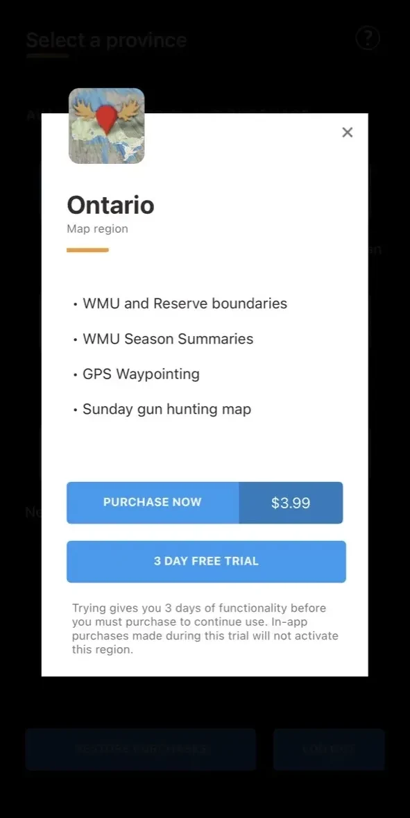 iHunter paywall screen