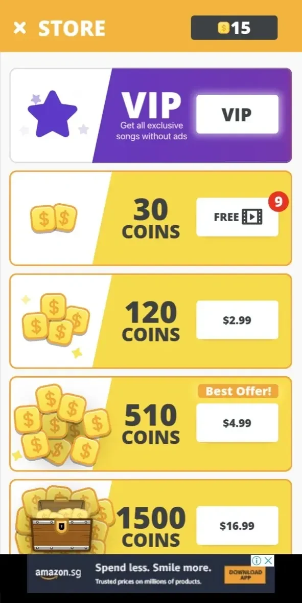 Infinite Tiles paywall screen