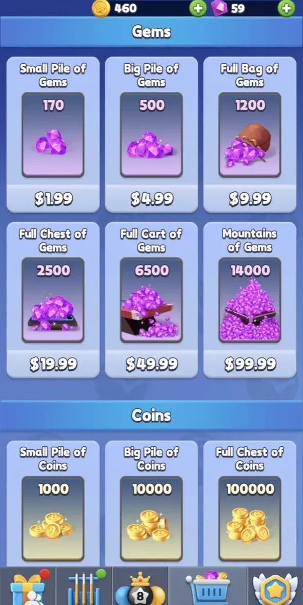 Infinity 8 Ball™ Pool King paywall screen