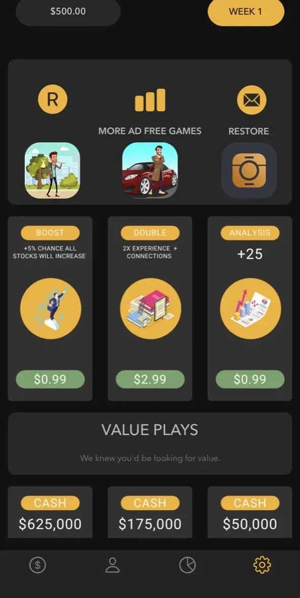 INVEST Stock Market Simulator paywall screen