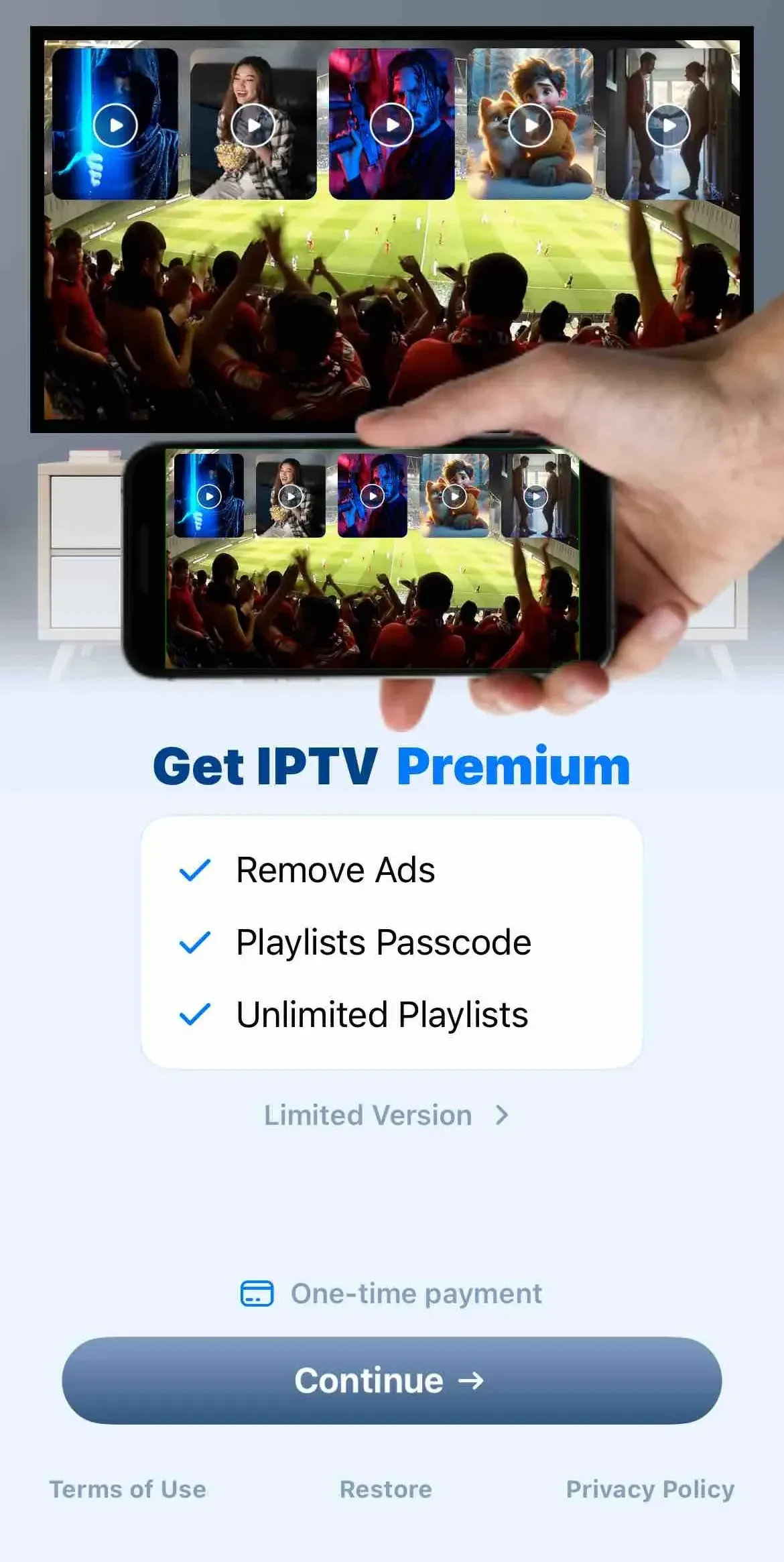 IPTV Smart Player paywall screen