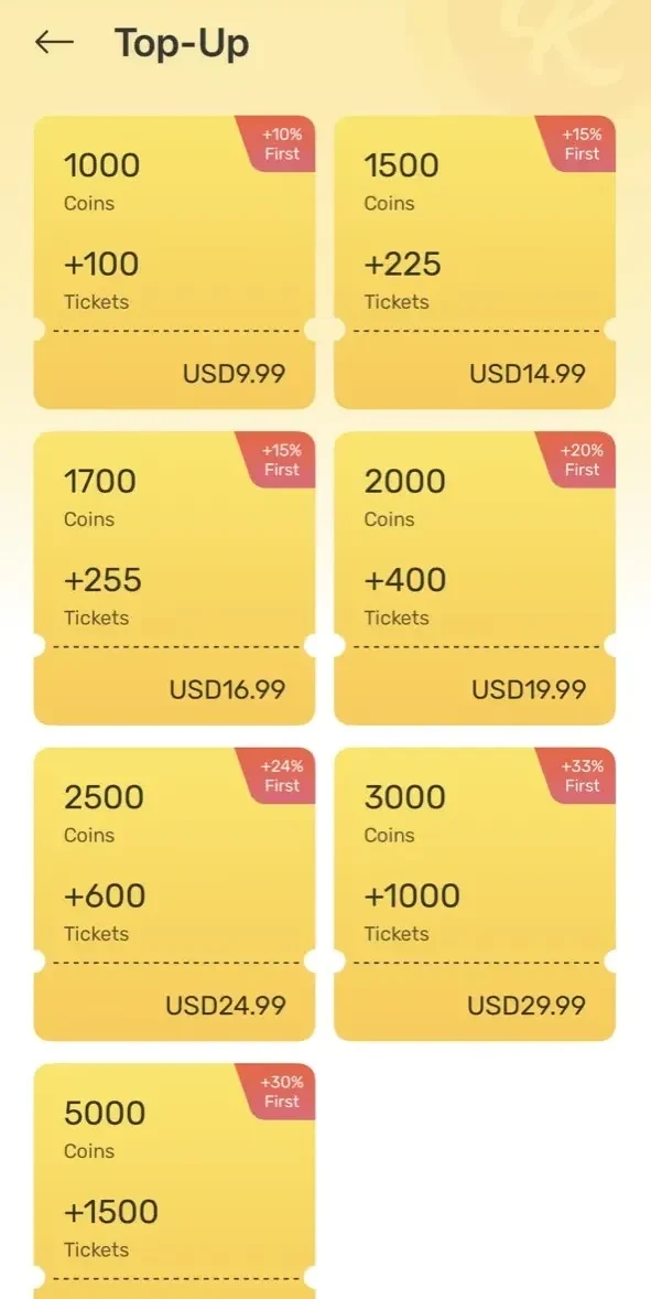 iWebLove paywall screen