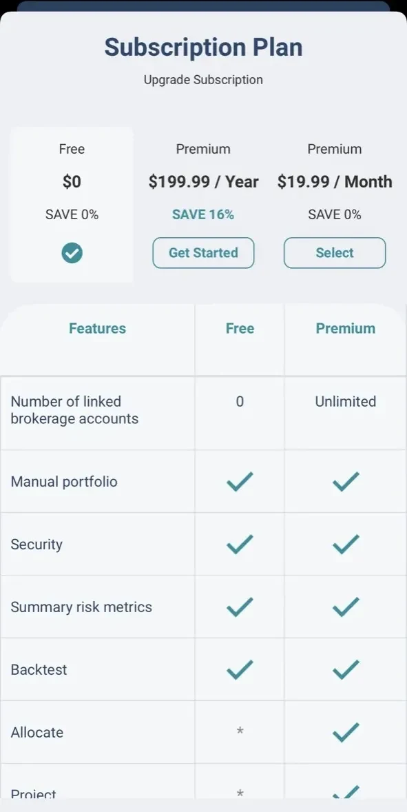 JAVLIN Invest paywall screen