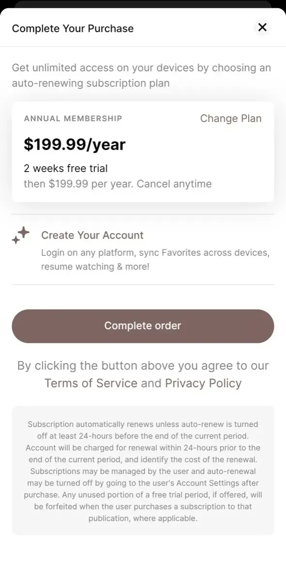 Jazzercise On Demand paywall screen