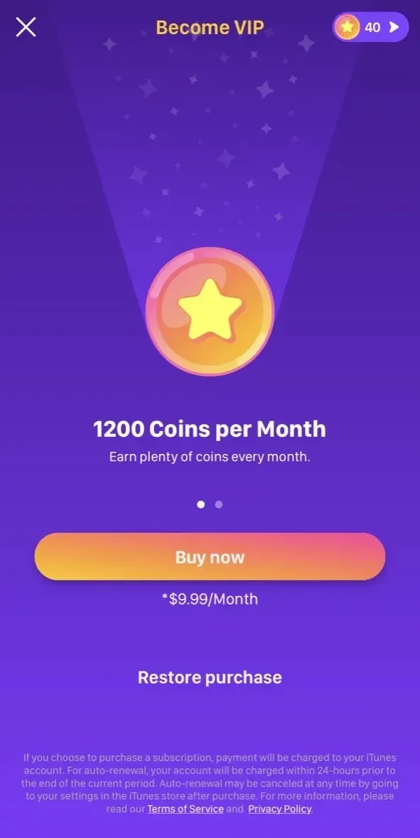 Joi paywall screen