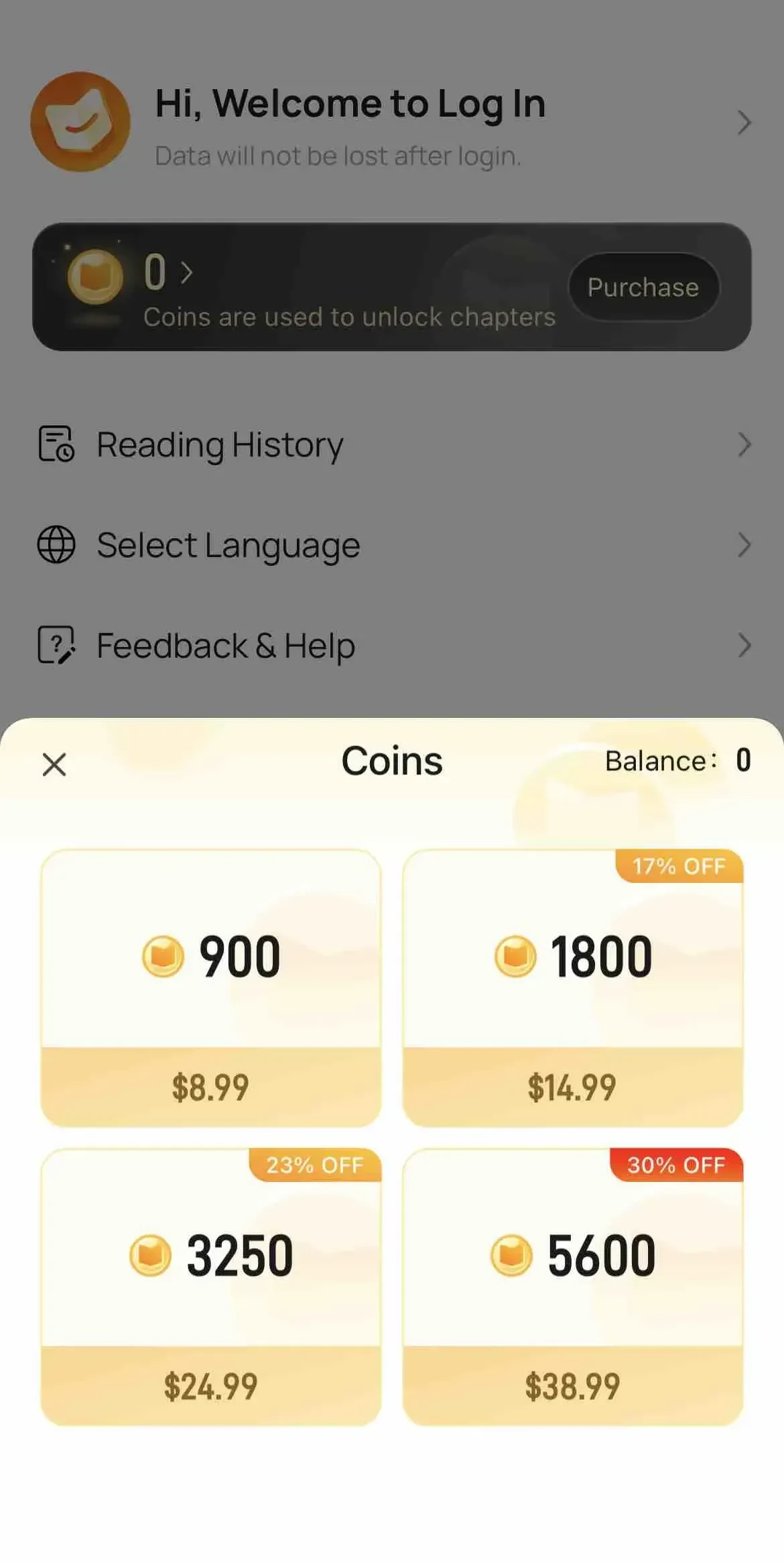 JoyLit paywall screen