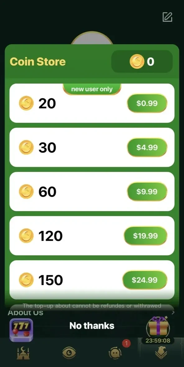 JoyLive paywall screen