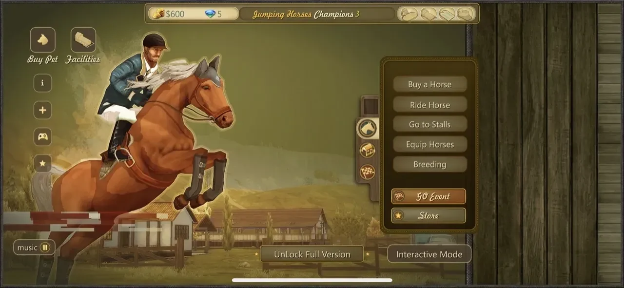Jumping Horses Champions 3 paywall screen