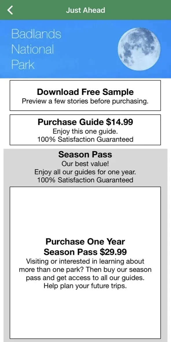 Just Ahead paywall screen