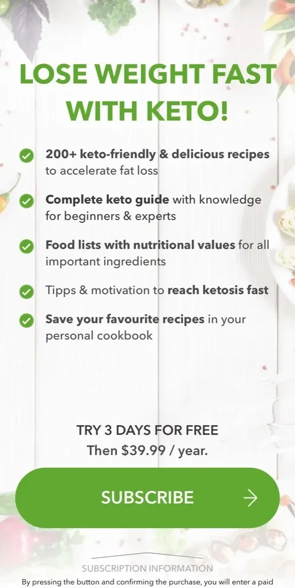 Keto Diet App paywall screen