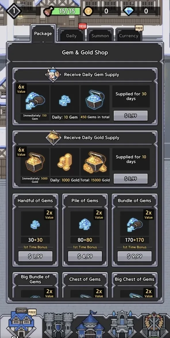 King God Castle paywall screen