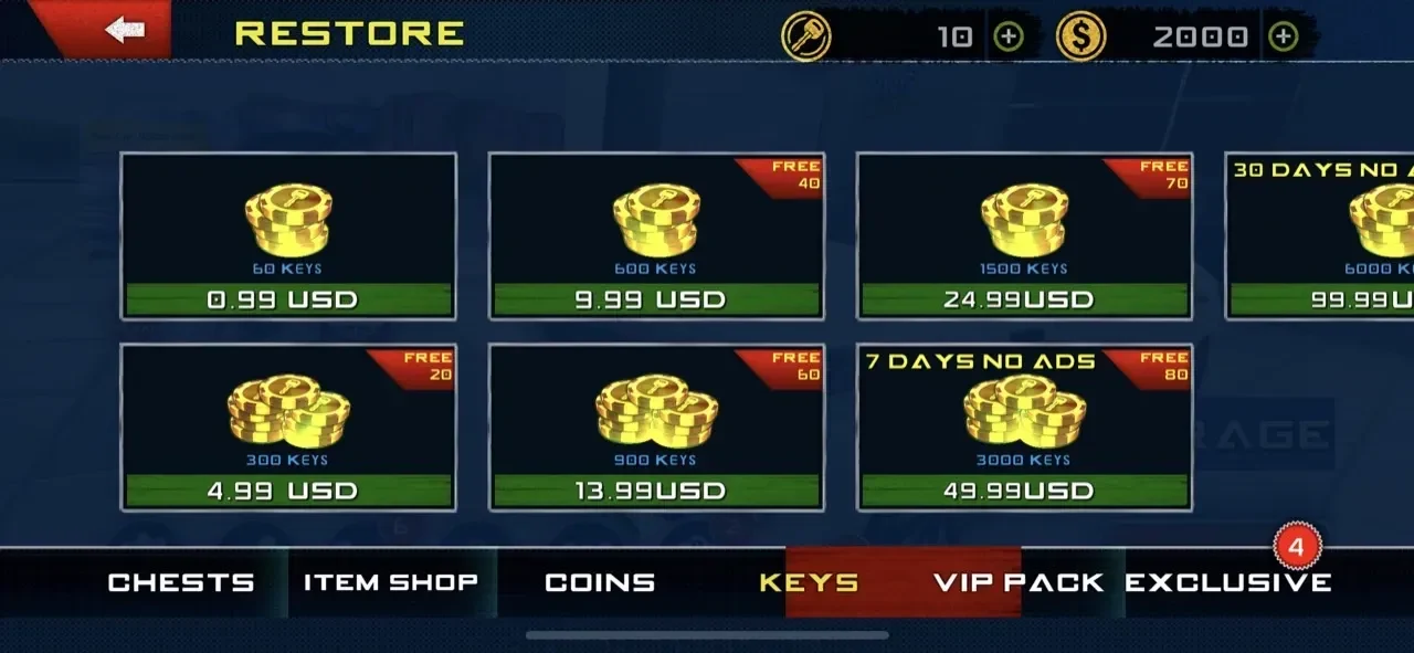 King Of Steering paywall screen