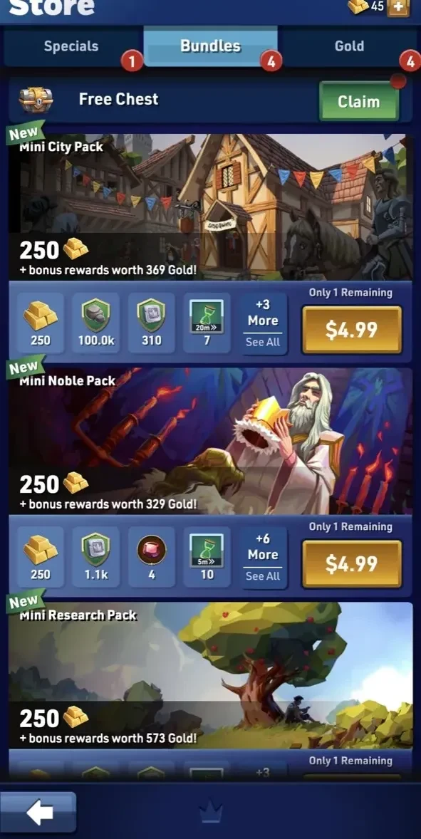 Kingdom Maker paywall screen