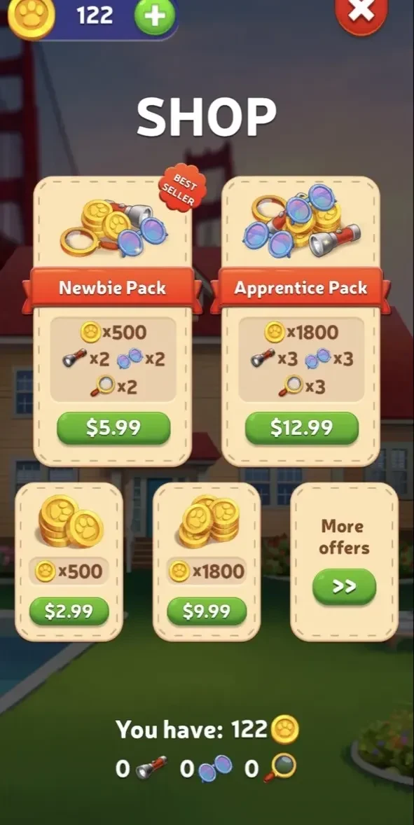 Kitty Scramble paywall screen