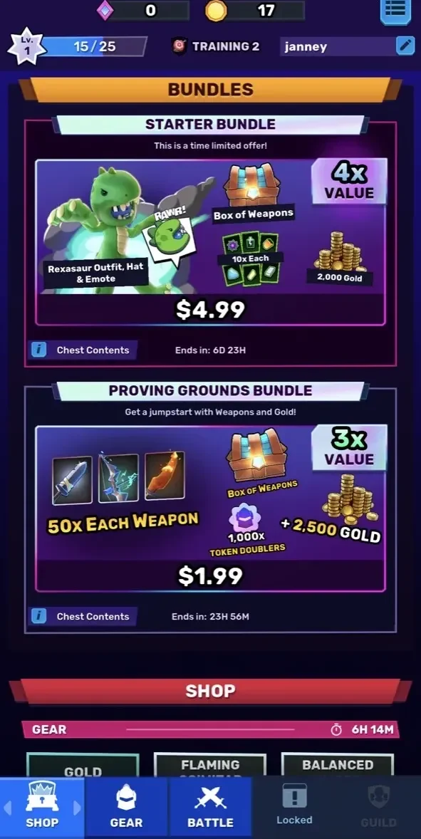 Knight's Edge paywall screen