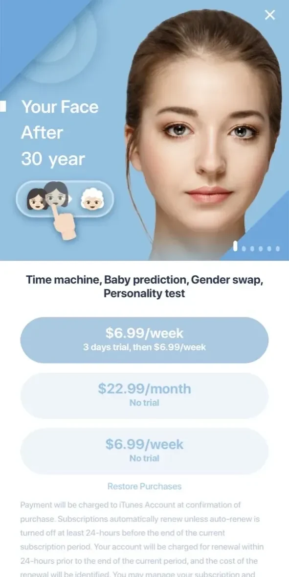 KnowU paywall screen
