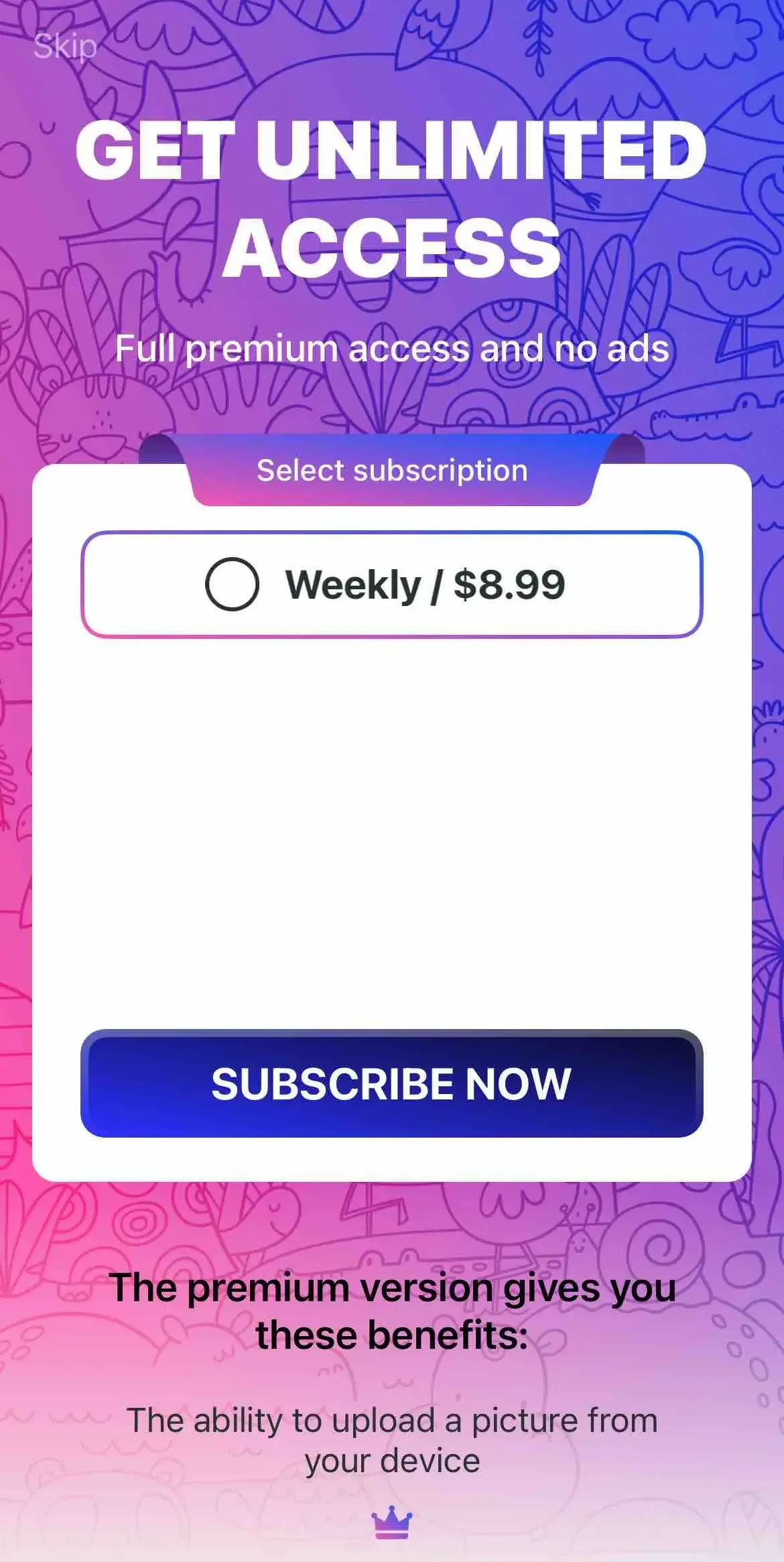 Соlоr Орtiоns paywall screen