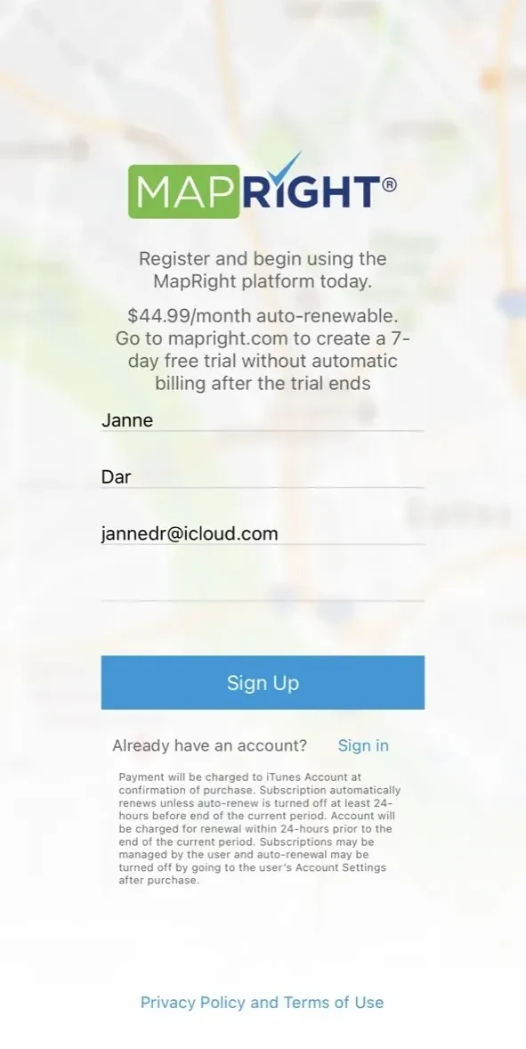 Land id™ paywall screen