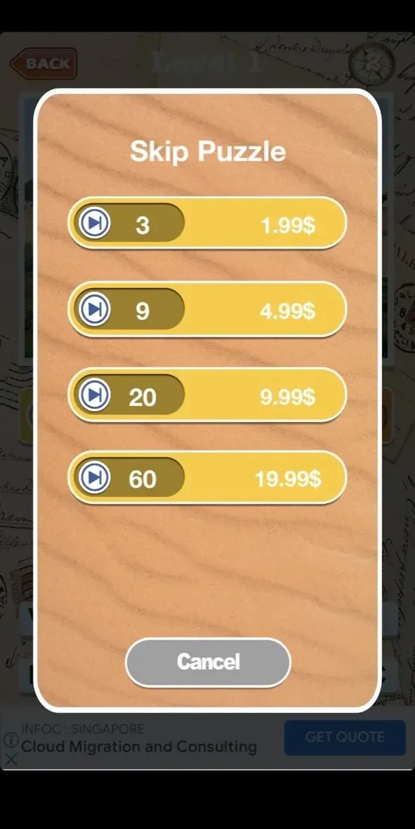 Landmark quiz game 2 Guess paywall screen