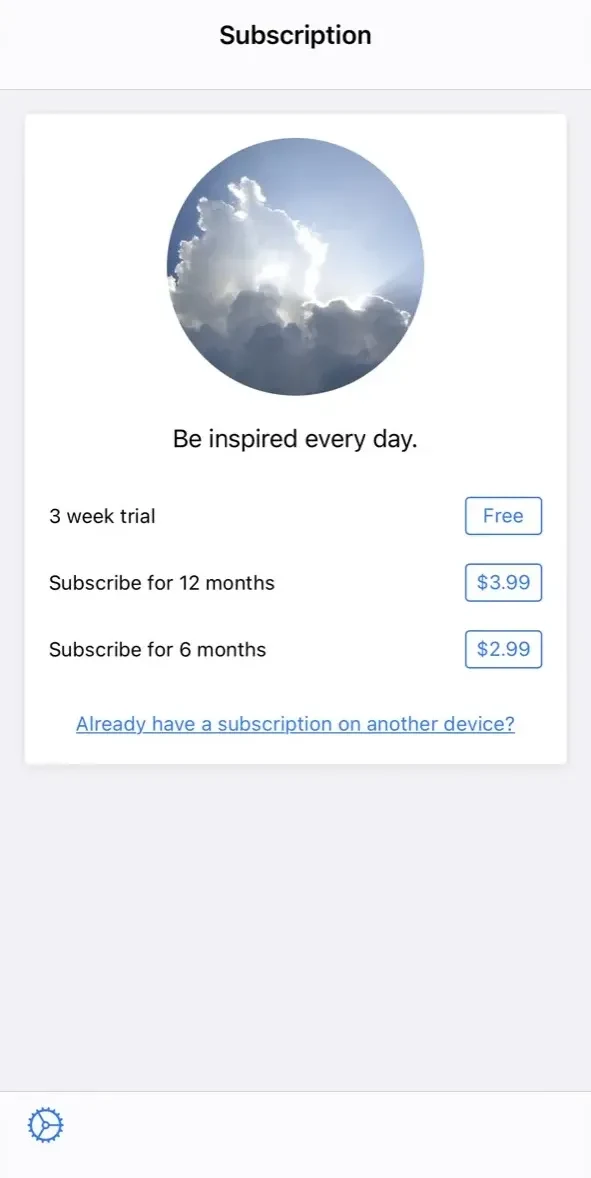 LDS Daily Verse paywall screen