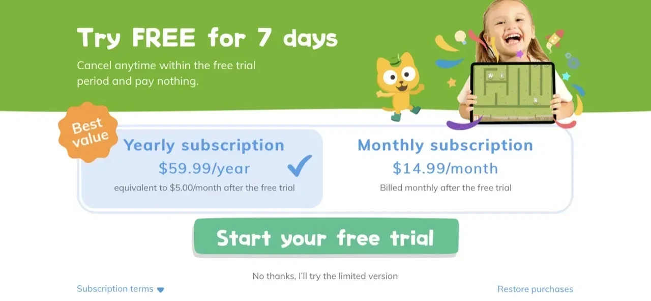 Learn German paywall screen