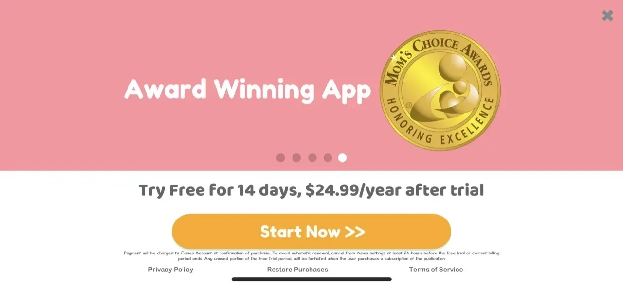 Learn To Read Bedtime Stories paywall screen