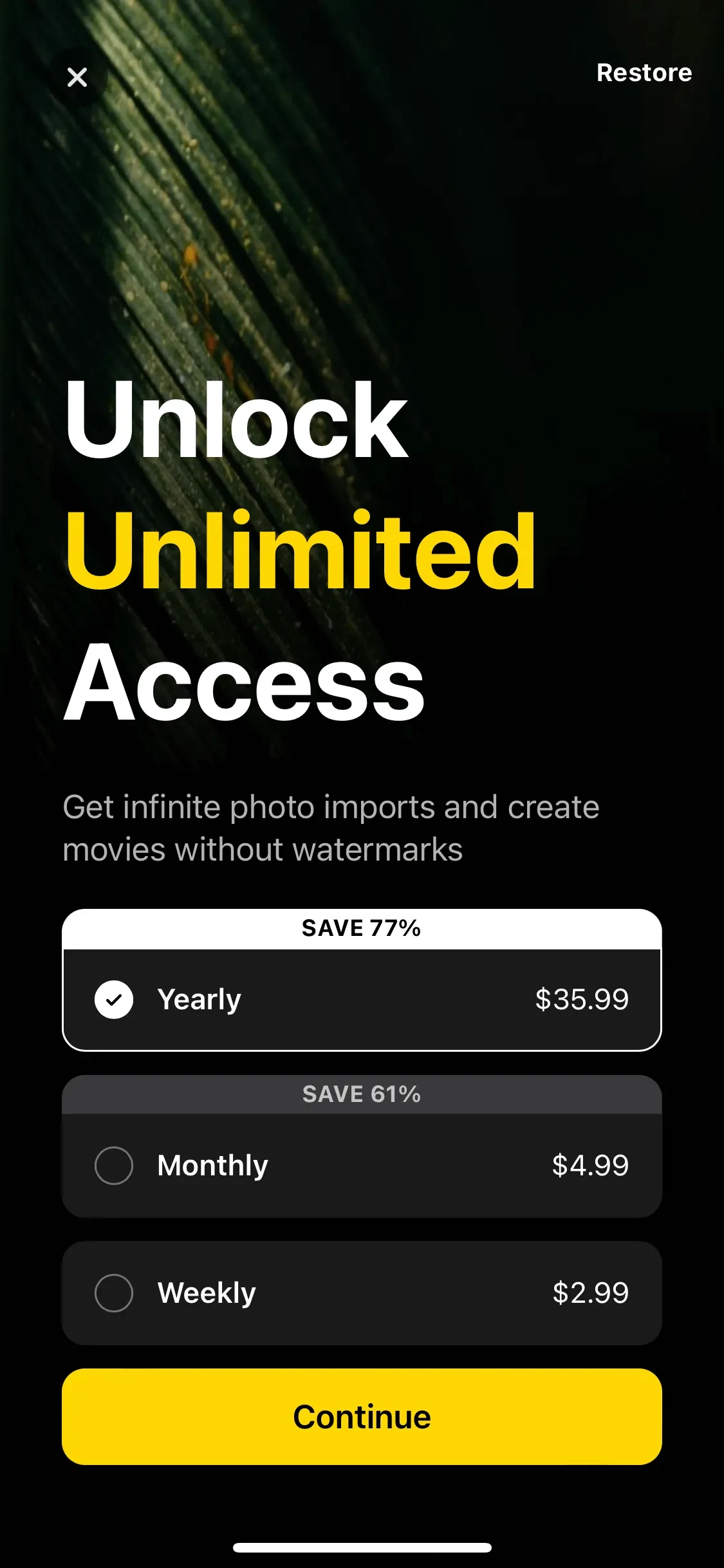 Lensa AI paywall screen