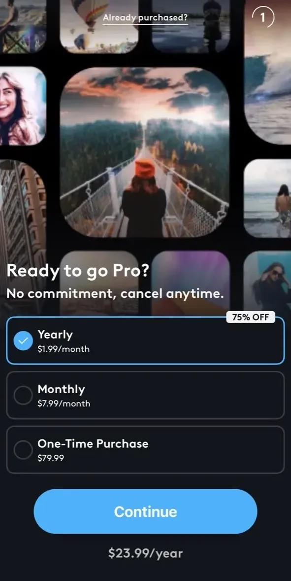 Lightleap paywall screen