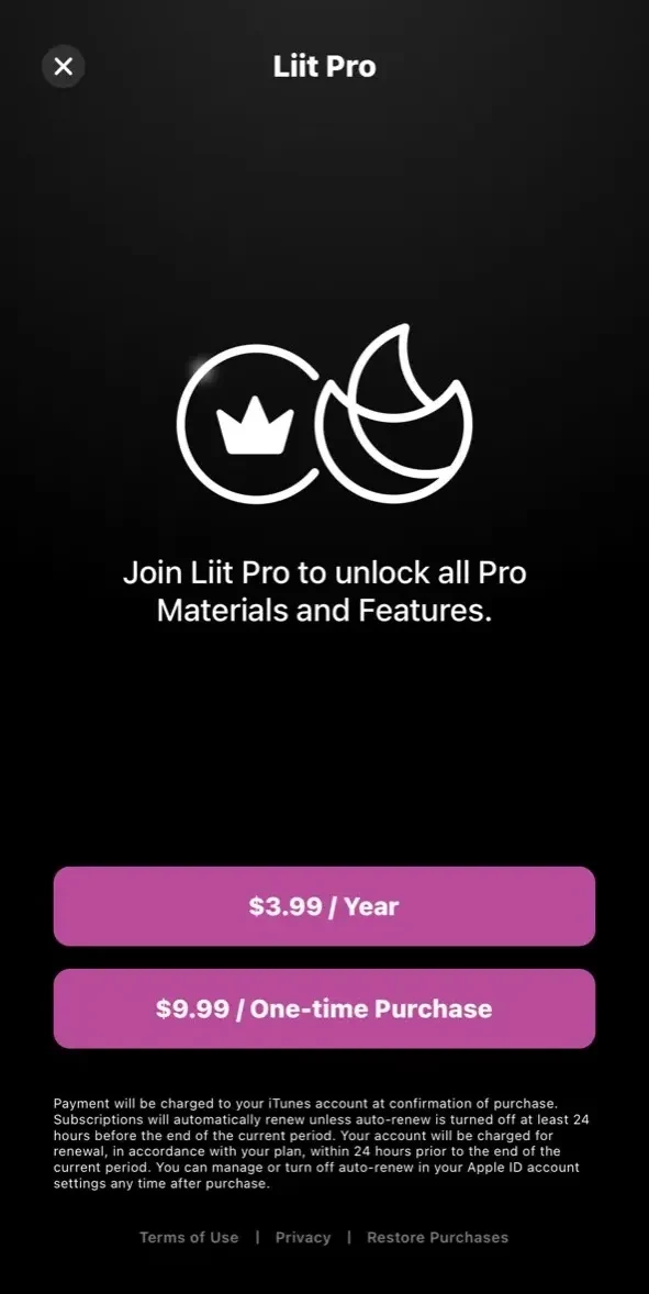 Liit paywall screen
