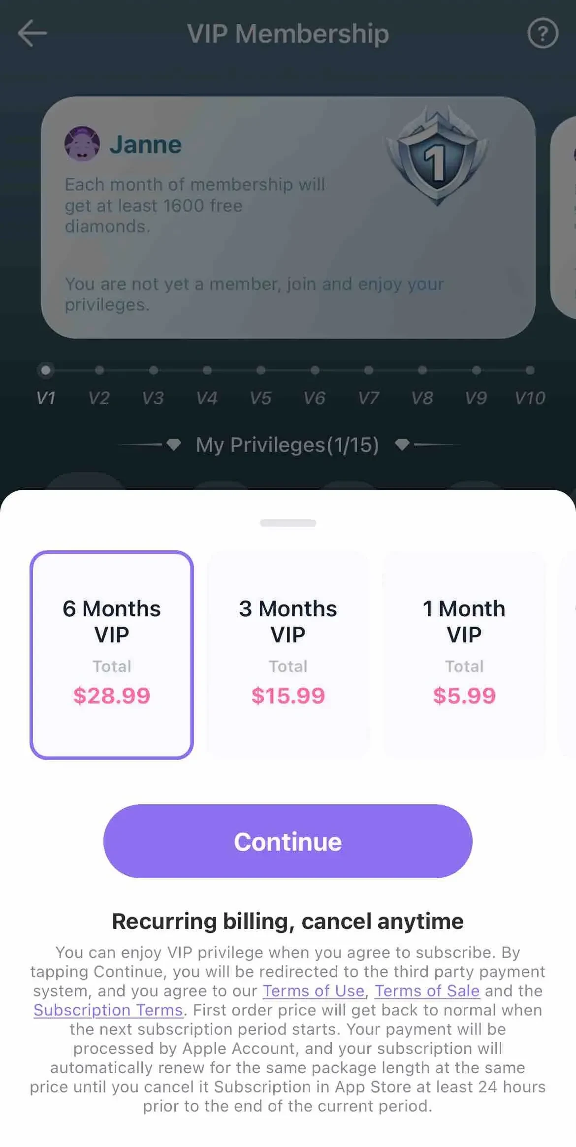 Litmatch paywall screen