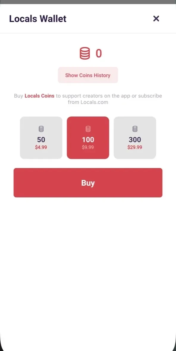 Locals paywall screen