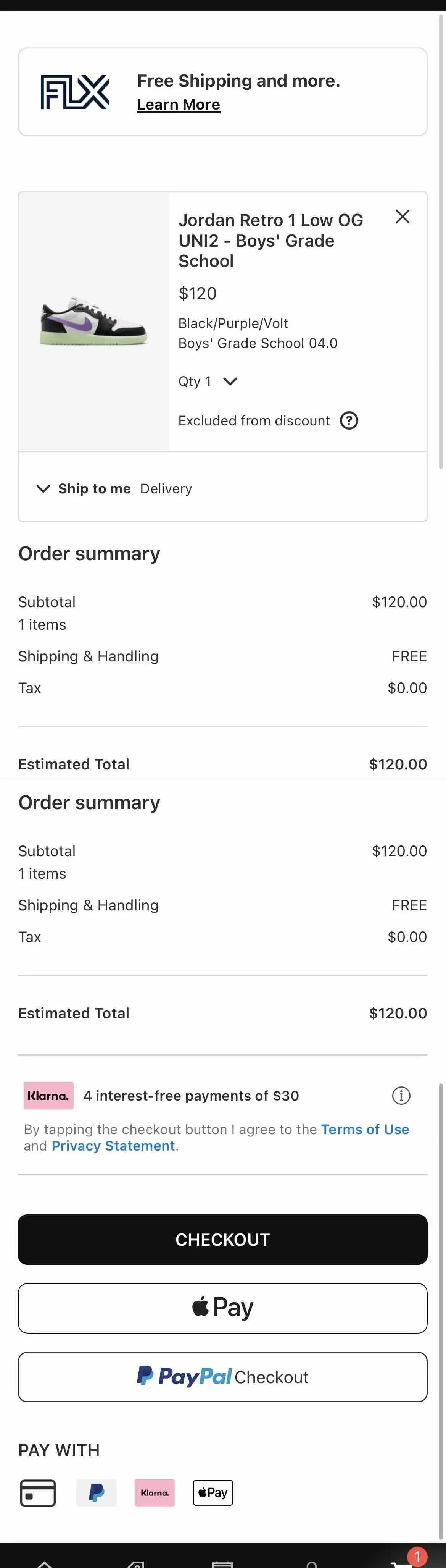 Foot Locker paywall screen