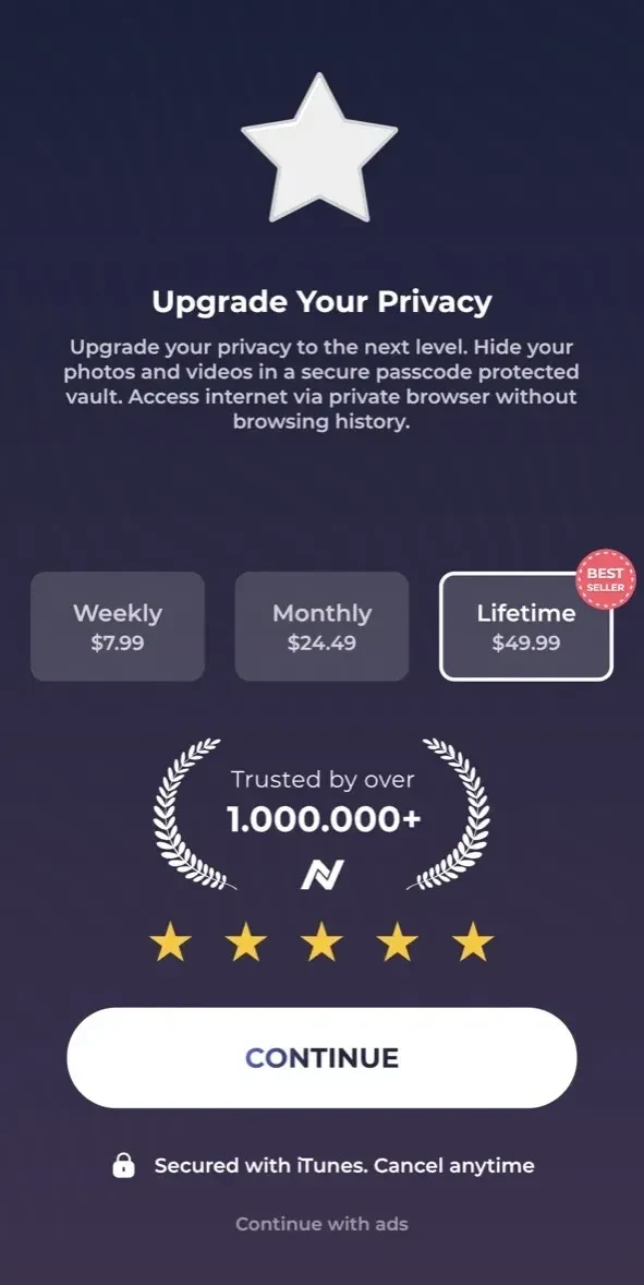 LockID paywall screen