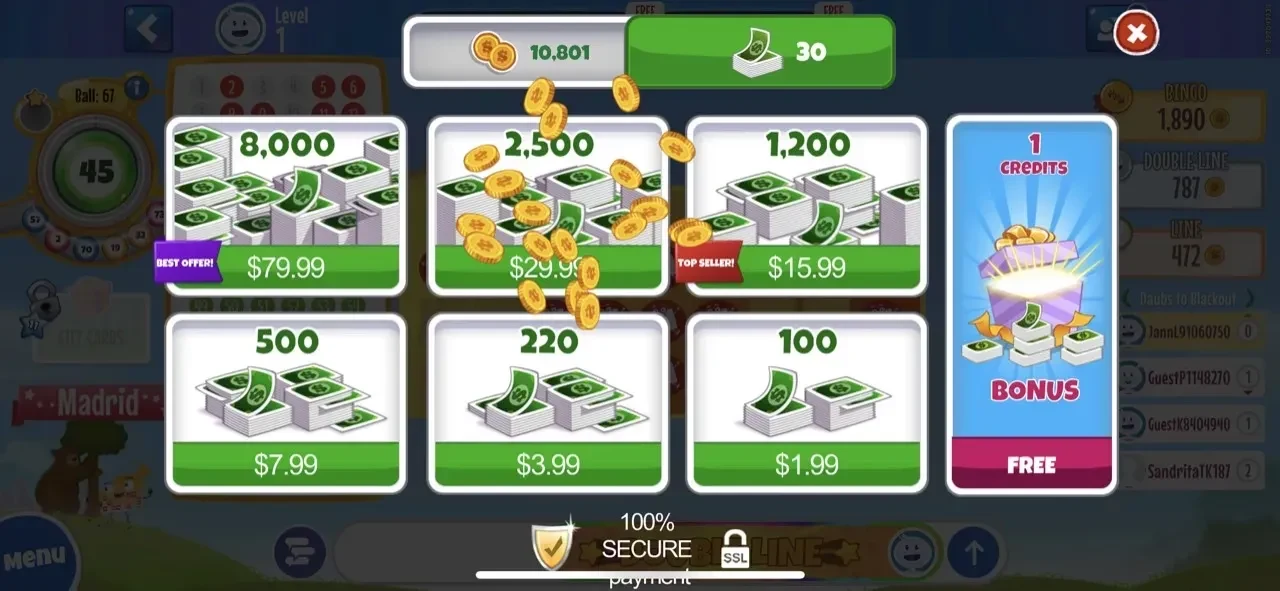 Loco Bingo Online Lotto paywall screen