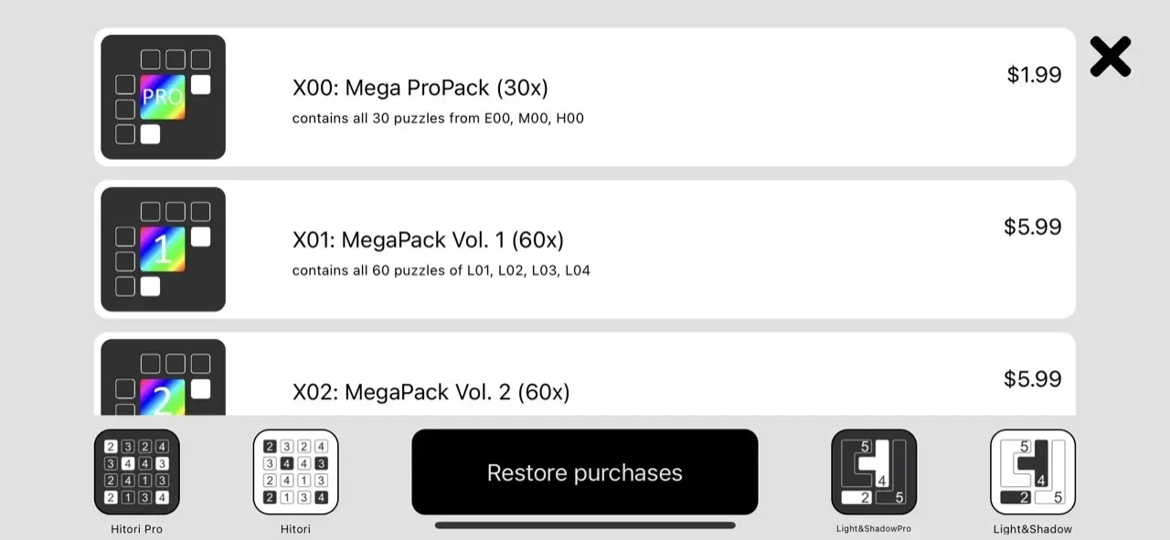 Logicals paywall screen