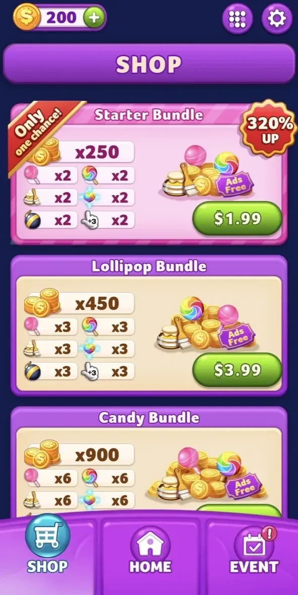 Lollipop paywall screen