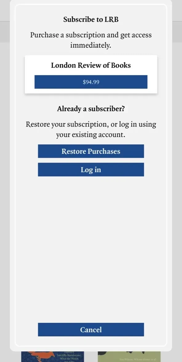 London Review of Books paywall screen