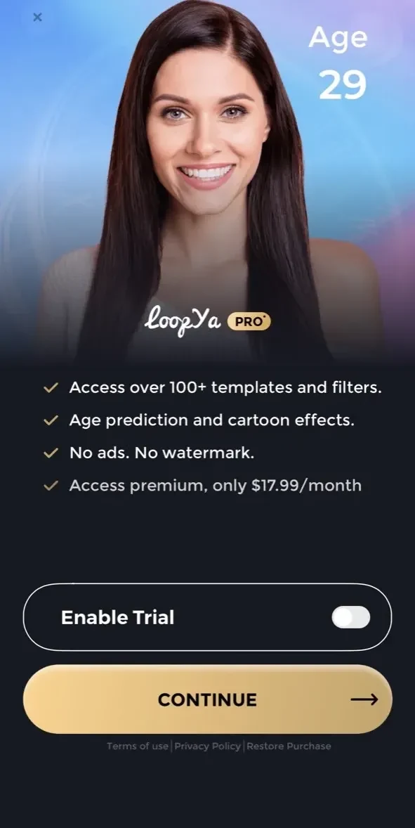 LoopYa paywall screen
