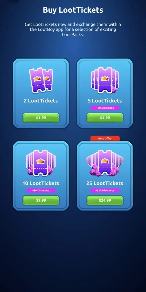 LootBoy paywall screen